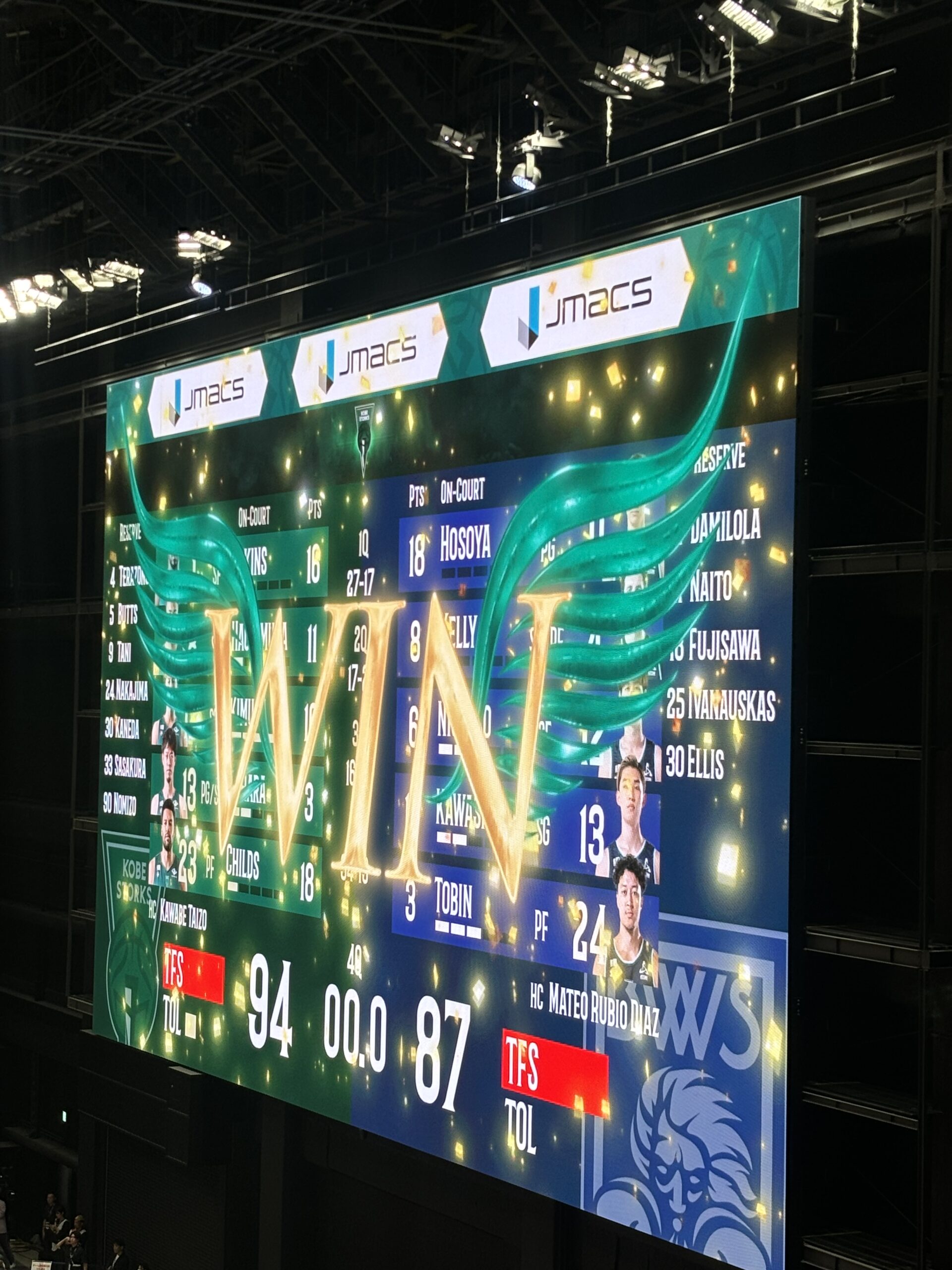 神戸ストークス開幕戦